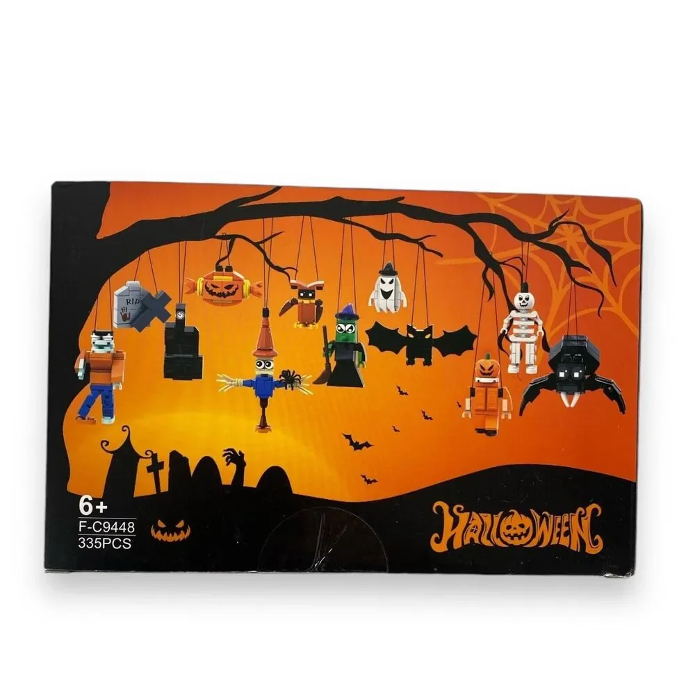 YOUFOY Halloween Ornaments Building Kit 335 Pieces 12 Figures F-C9448 NEW‎ C72Q